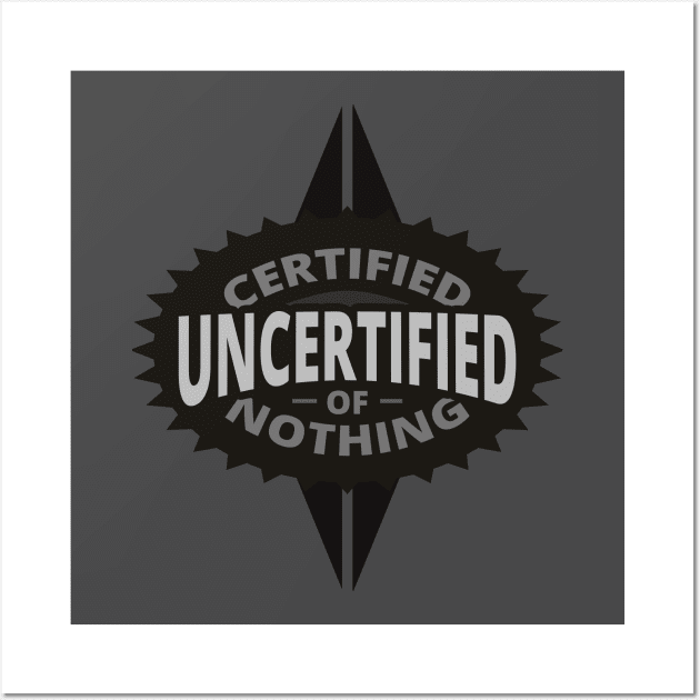 The Weird Stuff - Certified of Nothing Wall Art by tatzkirosales-shirt-store